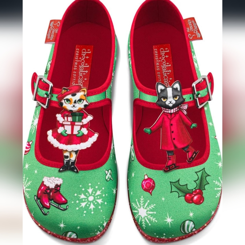 Hot Chocolate Design Chocolaticas Dark Gothic Canvas Women's Mary Jane Flat Shoe